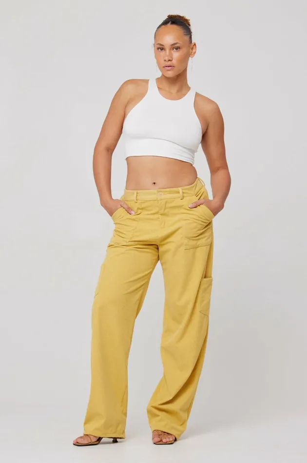 RESA Basics Elsa Cargo Pant In Mustard 8211 Women