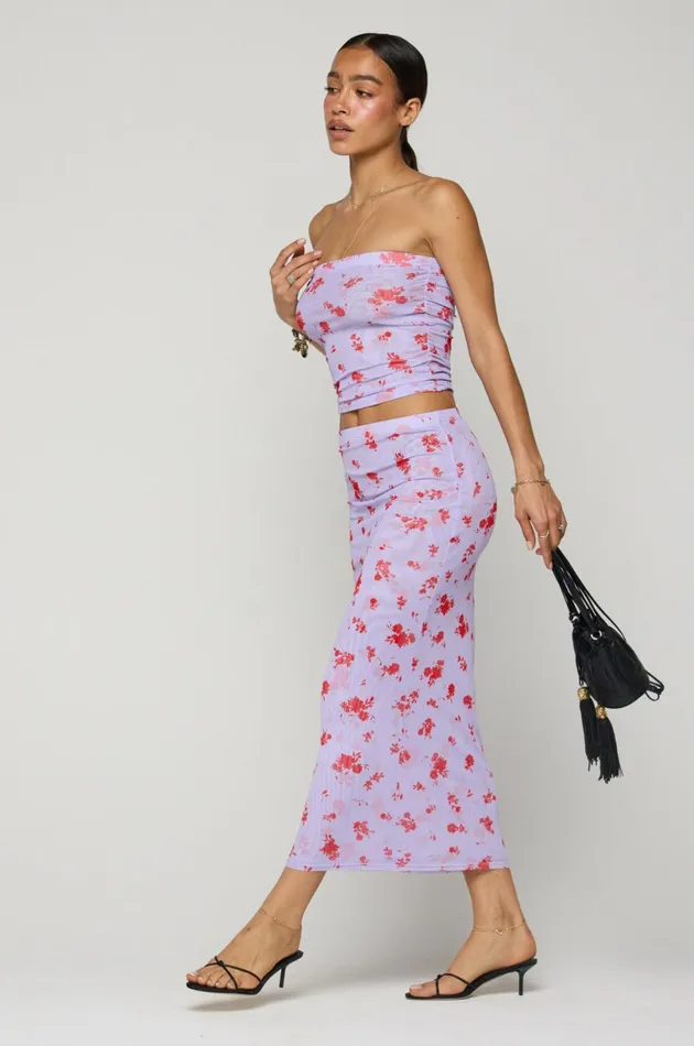 RESA Bottoms Clyde Mesh Skirt In True Romance 8211 Women