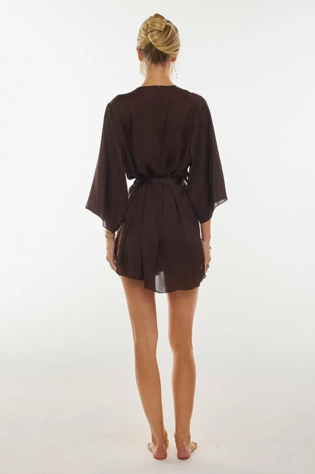 RESA Lounge Pamela Robe In Chocolate 8211 Women