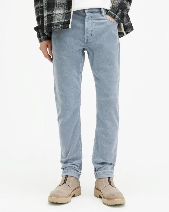 Rex Slim Fit Corduroy Jeans Dusty Blue Men AllSaints Pants