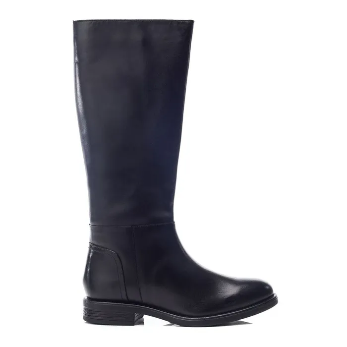 Riding And Flat Boots Women Moda In Pelle Bsoleful BAyin Black Leather