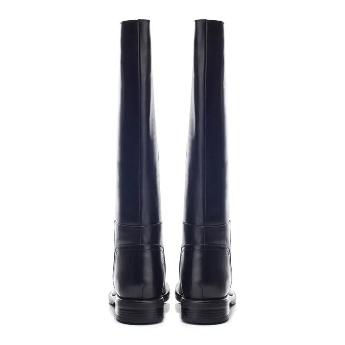 Riding And Flat Boots Women Moda In Pelle Bsoleful BAyin Black Leather