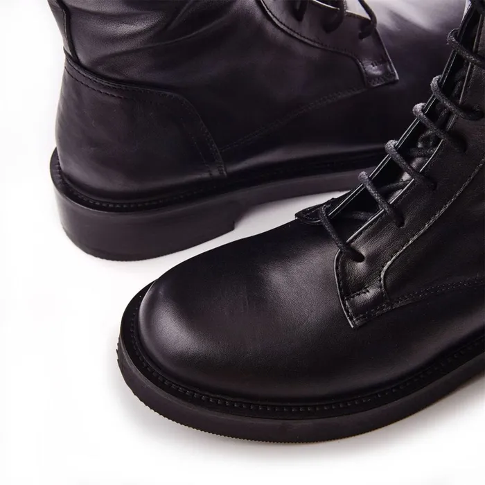 Riding And Flat Boots Women Moda In Pelle Shoon Sh Avila Black Leather Riding And Flat Boots Women Moda In Pelle Shoon Sh Avila Black Leather