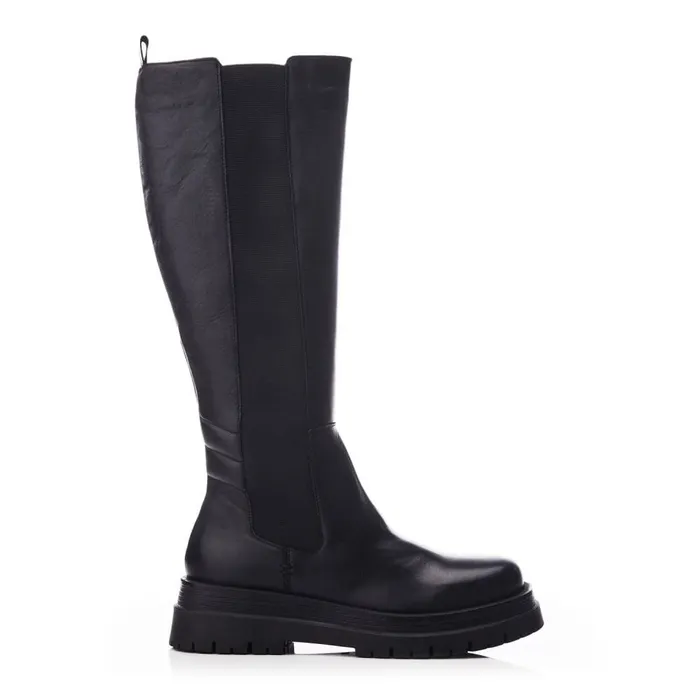 Riding And Flat Boots Women Moda In Pelle Shoon Sh Idoma Black Leather