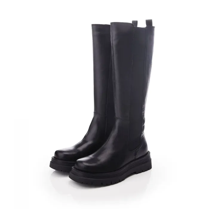 Riding And Flat Boots Women Moda In Pelle Shoon Sh Idoma Black Leather Riding And Flat Boots Women Moda In Pelle Shoon Sh Idoma Black Leather