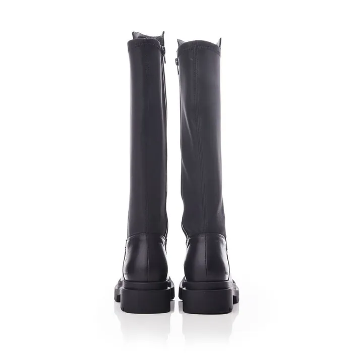 Riding And Flat Boots Women Moda In Pelle Shoon Sh Idoma Black Leather Riding And Flat Boots Women Moda In Pelle Shoon Sh Idoma Black Leather