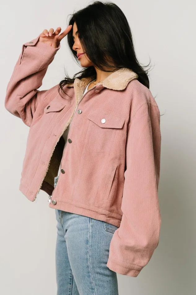 Ridley Corduroy Jacket Pink Women Baltic Born Outerwear