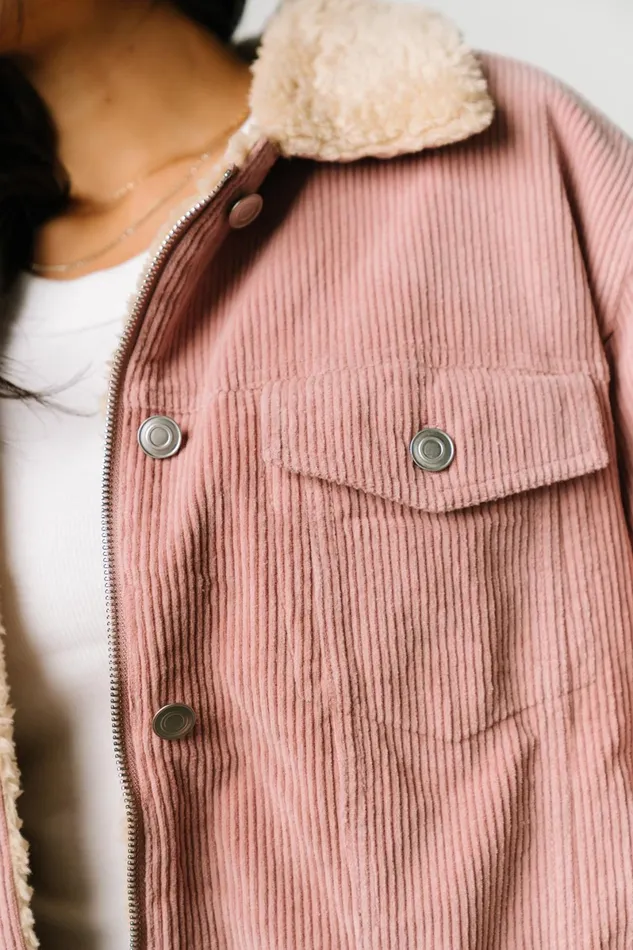 Ridley Corduroy Jacket Pink Women Baltic Born Outerwear