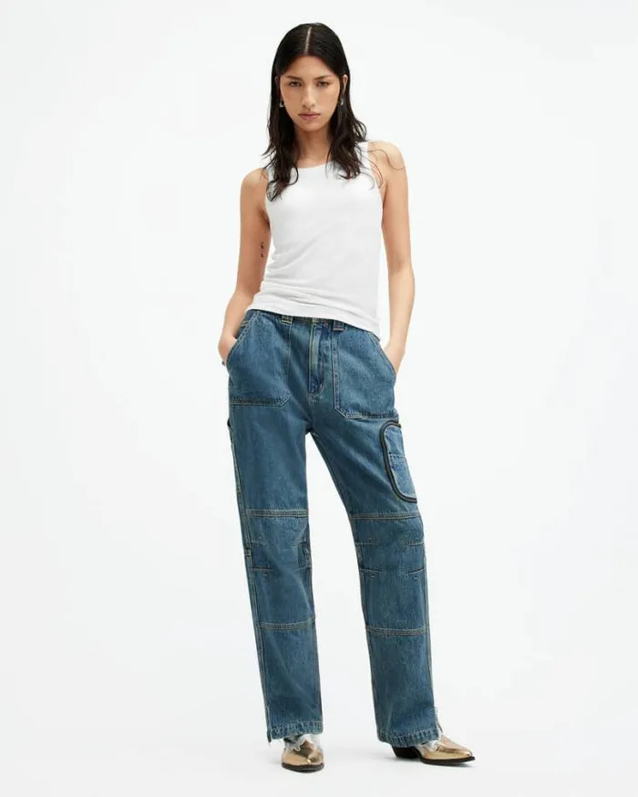 Rina Crew Neck Sleeveless Tank Top White Women AllSaints Tops and Shirts