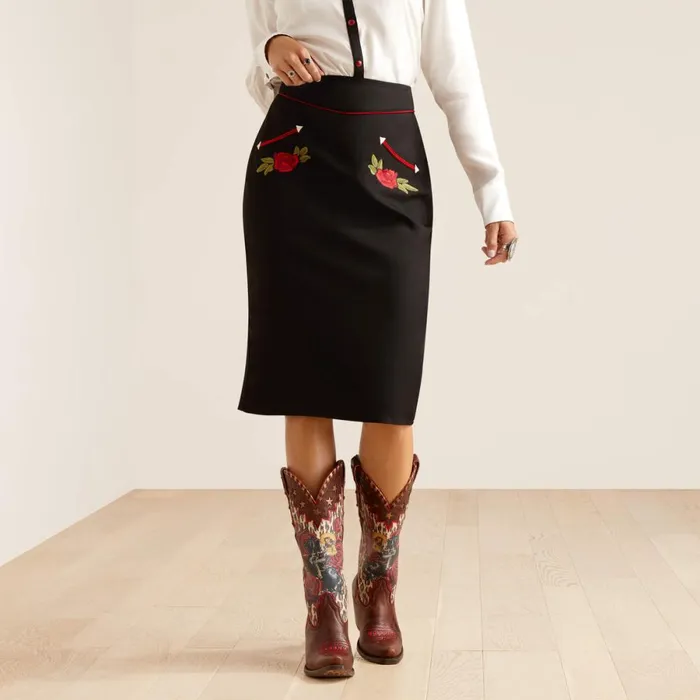 Rodeo Quincy Skirt Black Women Ariat Dresses and Skirts