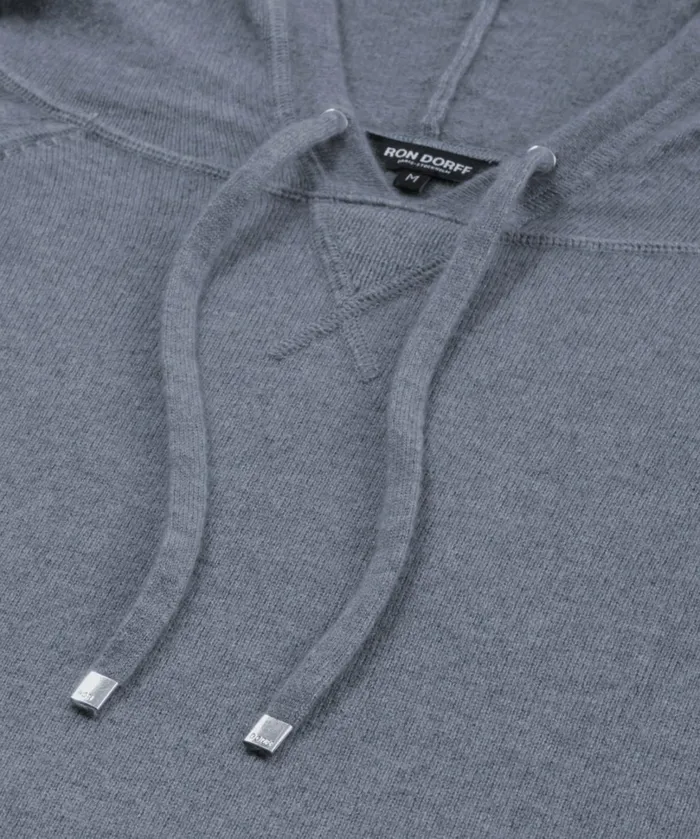 Ron Dorff Cashmere Hoodie Glacial Blue Men Cashmere and Knitwear Tops