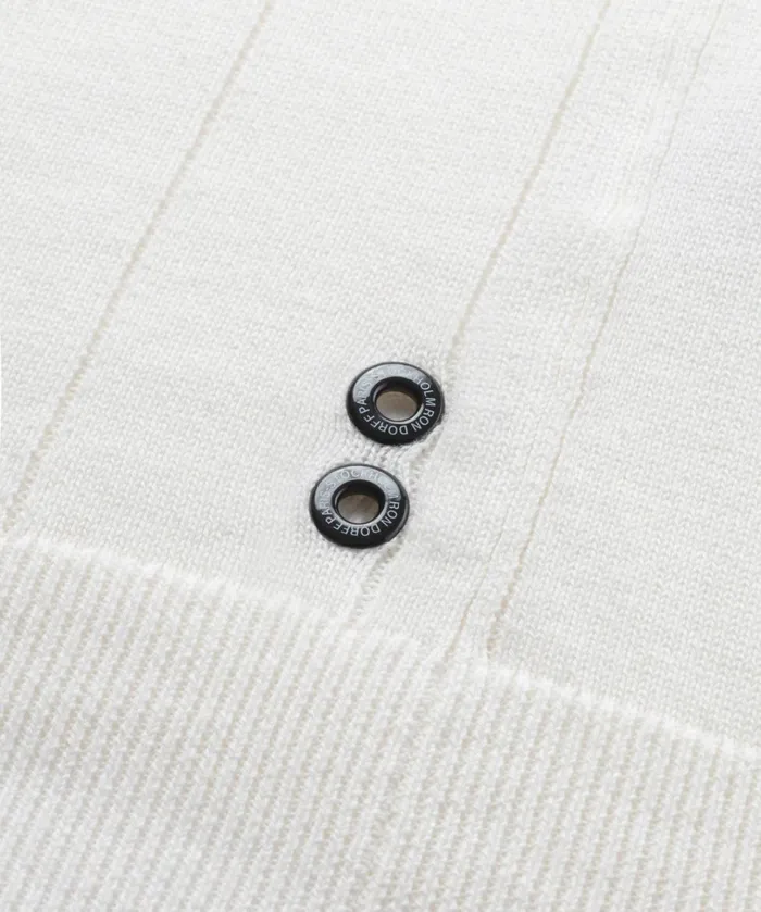 Ron Dorff Cotton Tennis Polo W Vertical Lines Off White Men Polo Shirts