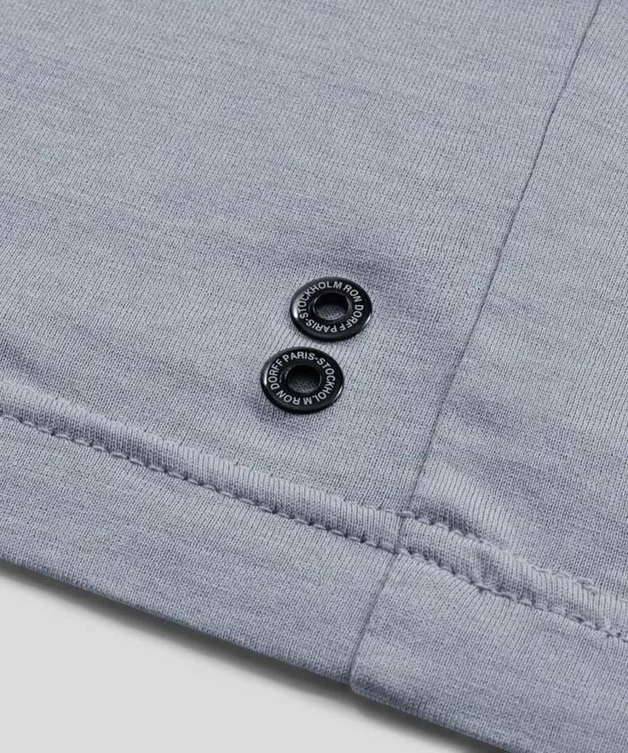 Ron Dorff Crew Neck TShirt Eyelet Edition Glacial Blue Men TShirts