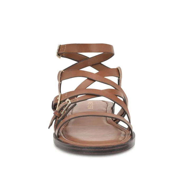 Rulen Flat Strappy Sandals Brown Women Nine West Casual Rulen Flat Strappy Sandals Brown Women Nine West Casual