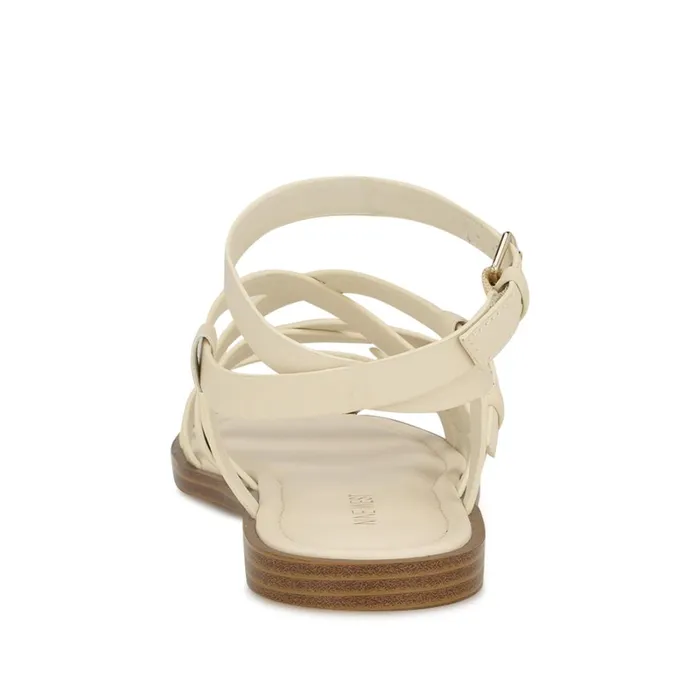 Rulen Flat Strappy Sandals Chic Cream Women Nine West Sandals Rulen Flat Strappy Sandals Chic Cream Women Nine West Sandals