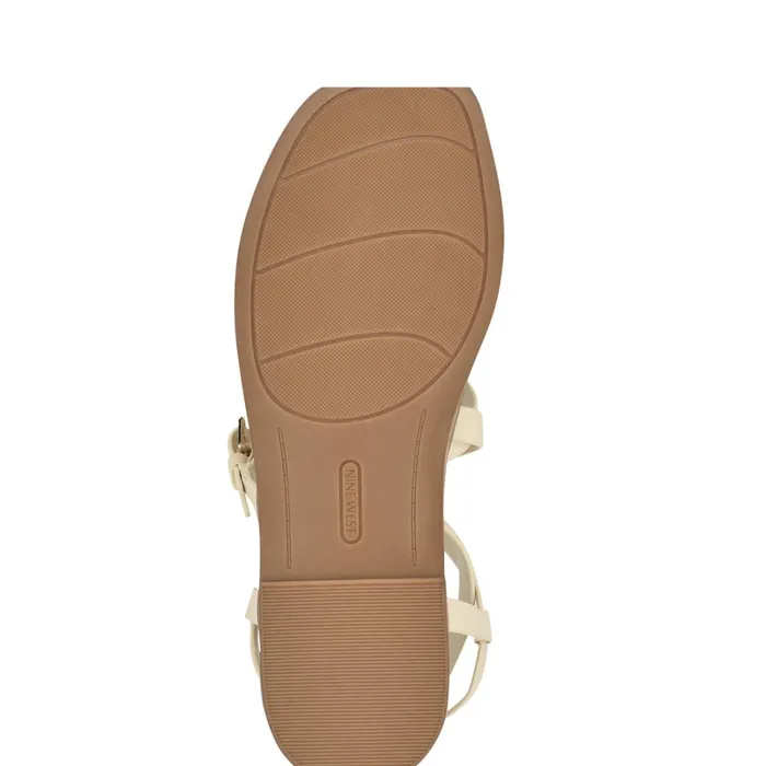 Rulen Flat Strappy Sandals Chic Cream Women Nine West Sandals Rulen Flat Strappy Sandals Chic Cream Women Nine West Sandals
