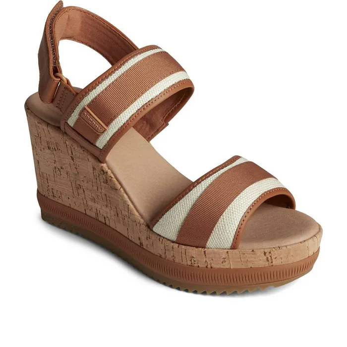 Sandals Women Sperry Kennedy Wedge Tan Sandals Women Sperry Kennedy Wedge Tan
