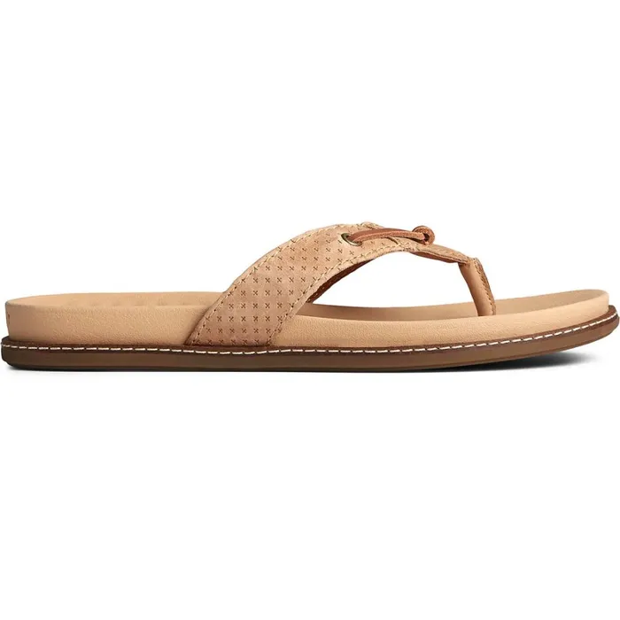 Sandals Women Sperry Waveside PLUSHWAVE Flip Flop Brown