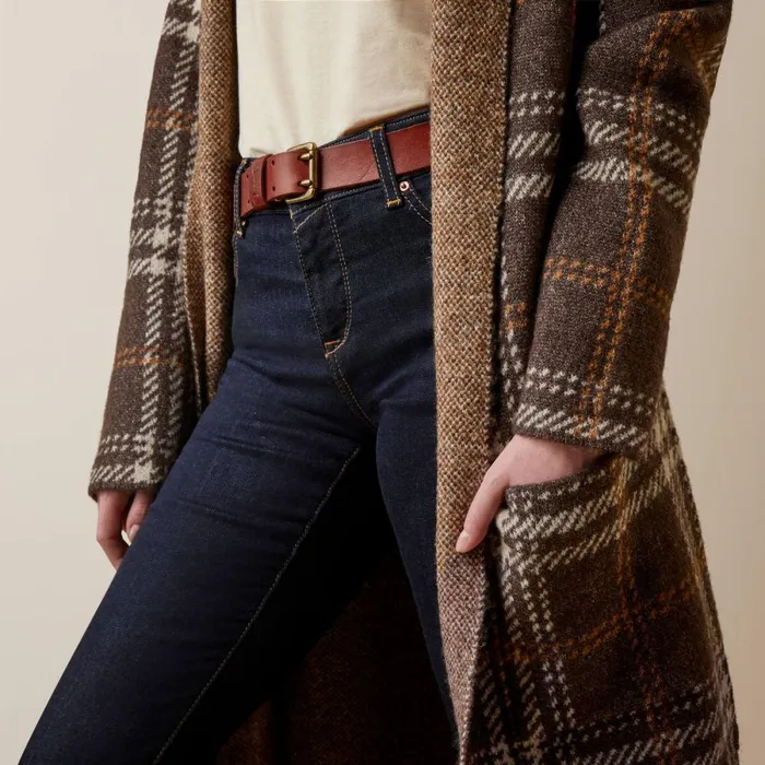 Saratoga Cardigan Mole Plaid Women Ariat Sweaters and Cardigans