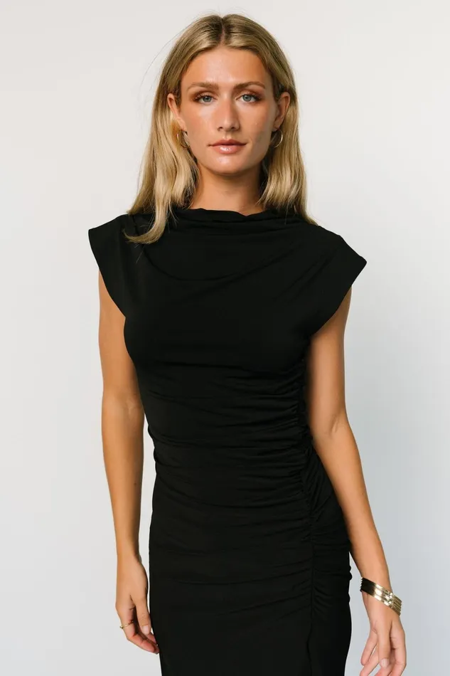Sasha Ruched Maxi Dress Black Women Baltic Born Midi Dresses Sasha Ruched Maxi Dress Black Women Baltic Born Midi Dresses