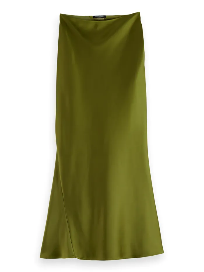 SATIN SKIRT Moss Green Women Scotch and Soda Skirts and Shorts