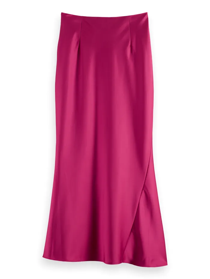 SATIN SKIRT Moss Green Women Scotch and Soda Skirts and Shorts