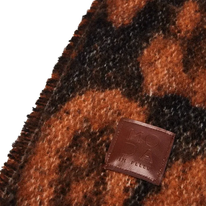 Scarves Women Moda In Pelle Lioniescarf Dark Leopard Textile Scarves Women Moda In Pelle Lioniescarf Dark Leopard Textile