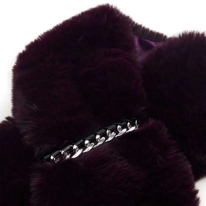 Scarves Women Moda In Pelle Yitzelscarf Purple Faux Fur Scarves Women Moda In Pelle Yitzelscarf Purple Faux Fur