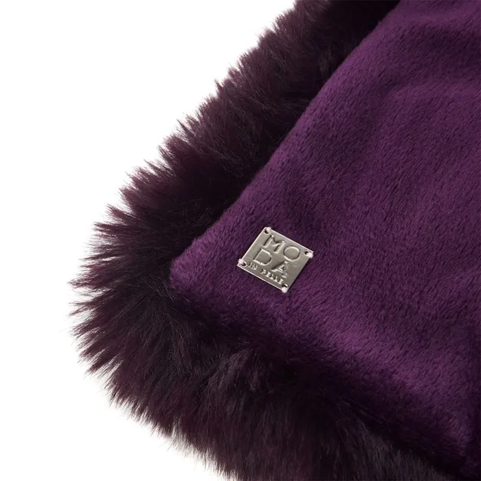 Scarves Women Moda In Pelle Yitzelscarf Purple Faux Fur Scarves Women Moda In Pelle Yitzelscarf Purple Faux Fur