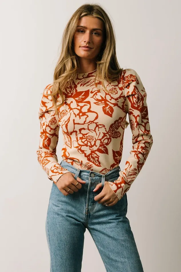 Sebastian Sweater Rust Multi Women Baltic Born Sweaters Sebastian Sweater Rust Multi Women Baltic Born Sweaters
