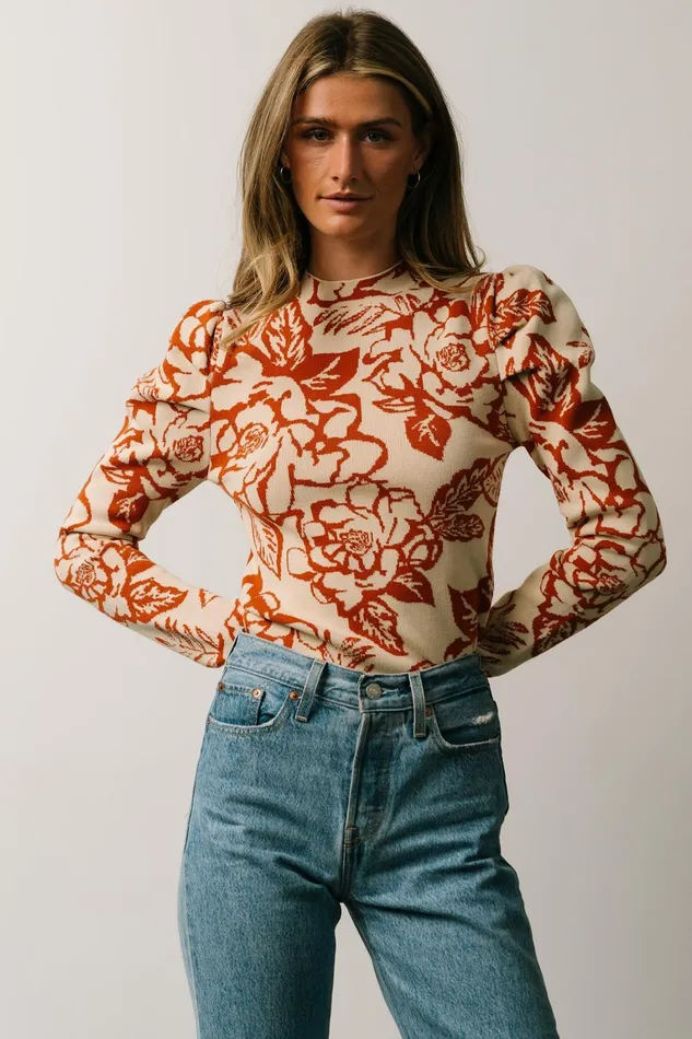 Sebastian Sweater Rust Multi Women Baltic Born Sweaters Sebastian Sweater Rust Multi Women Baltic Born Sweaters