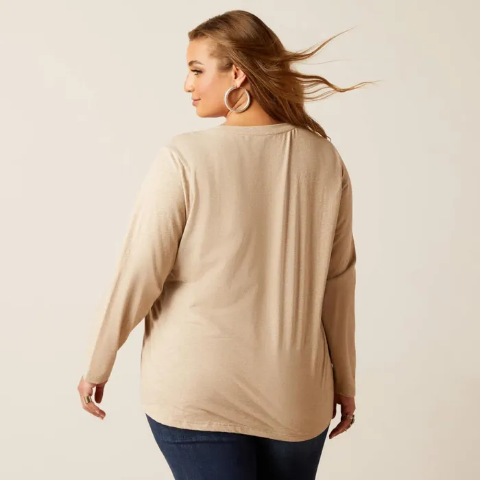 Serape Shield Tee Oatmeal Women Ariat TShirts and Tops Serape Shield Tee Oatmeal Women Ariat TShirts and Tops