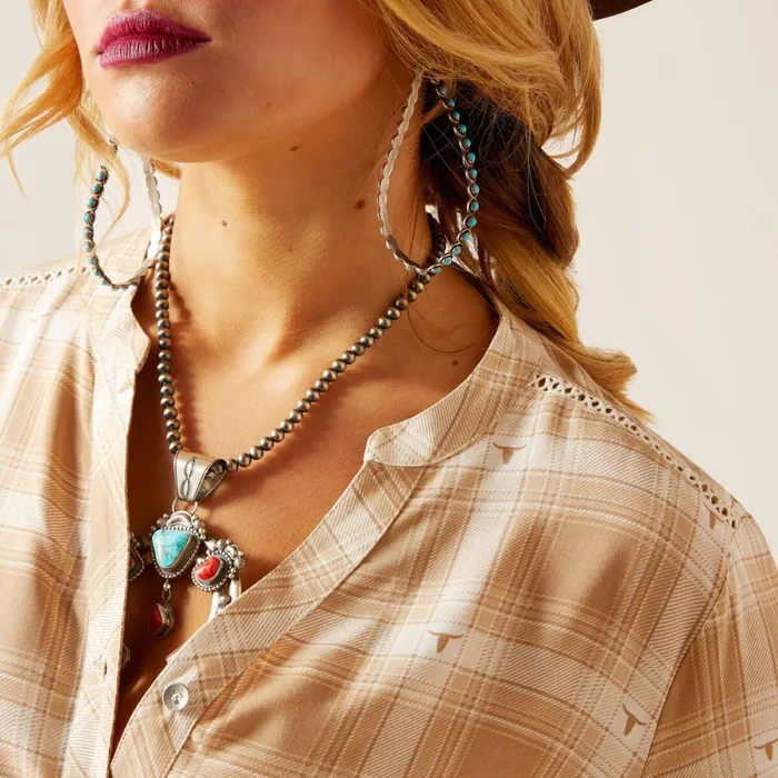 Sevilla Top Sevilla Plaid Women Ariat TShirts and Tops Sevilla Top Sevilla Plaid Women Ariat TShirts and Tops