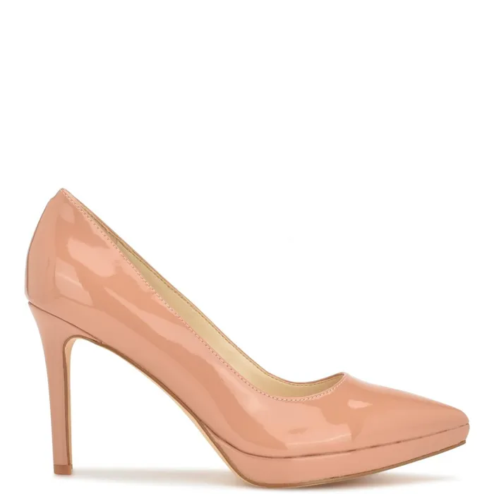 Shelbe Platform Pumps Nude Patent Women Nine West Pumps