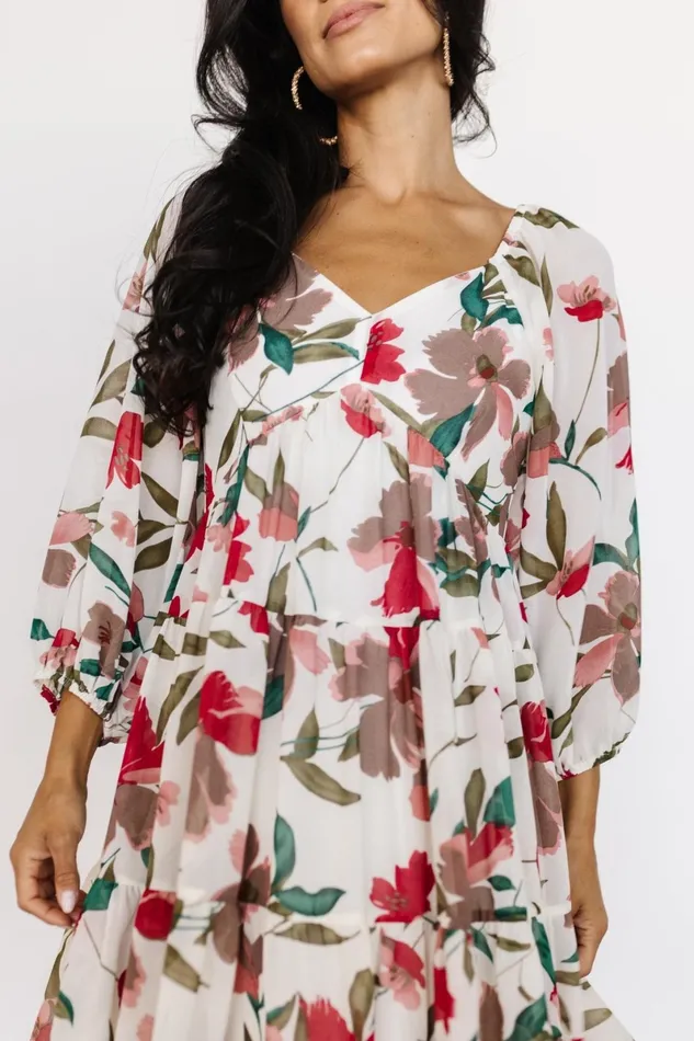 Shelley Short Dress Ivory Floral Women Baltic Born Short Dresses Shelley Short Dress Ivory Floral Women Baltic Born Short Dresses