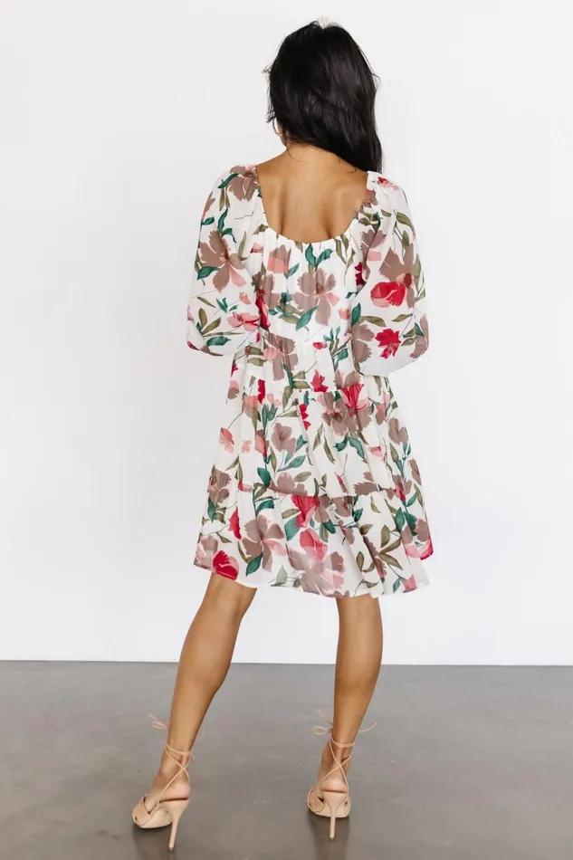 Shelley Short Dress Ivory Floral Women Baltic Born Short Dresses Shelley Short Dress Ivory Floral Women Baltic Born Short Dresses