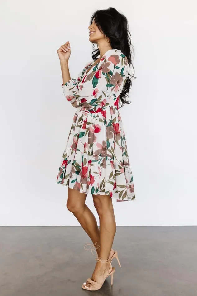 Shelley Short Dress Ivory Floral Women Baltic Born Short Dresses Shelley Short Dress Ivory Floral Women Baltic Born Short Dresses