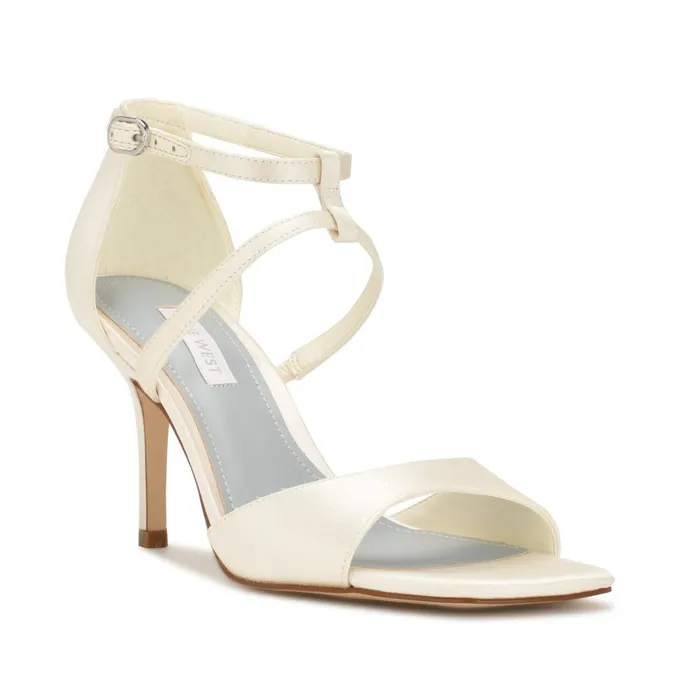 Sighs Heeled Sandals Silver Shimmer Women Nine West Heeled Sighs Heeled Sandals Silver Shimmer Women Nine West Heeled