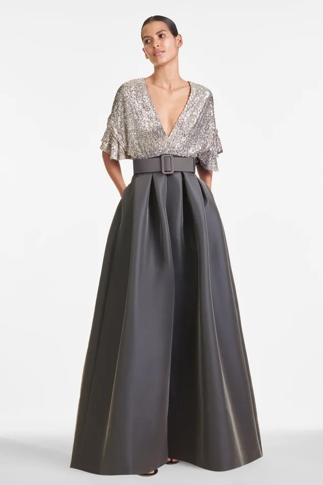 Simone Gown 8211 Charcoal Women Sachin and Babi Covered