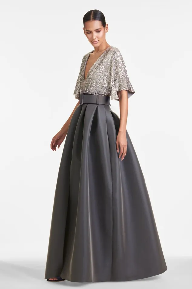 Simone Gown 8211 Charcoal Women Sachin and Babi Covered