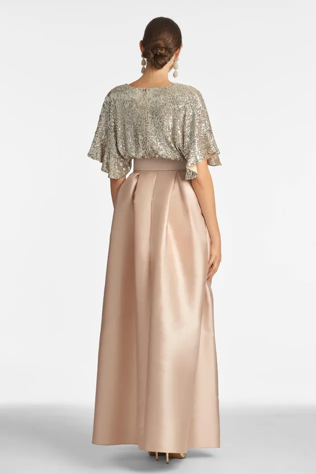 Simone Gown 8211 Silver Peony Women Sachin and Babi Evening