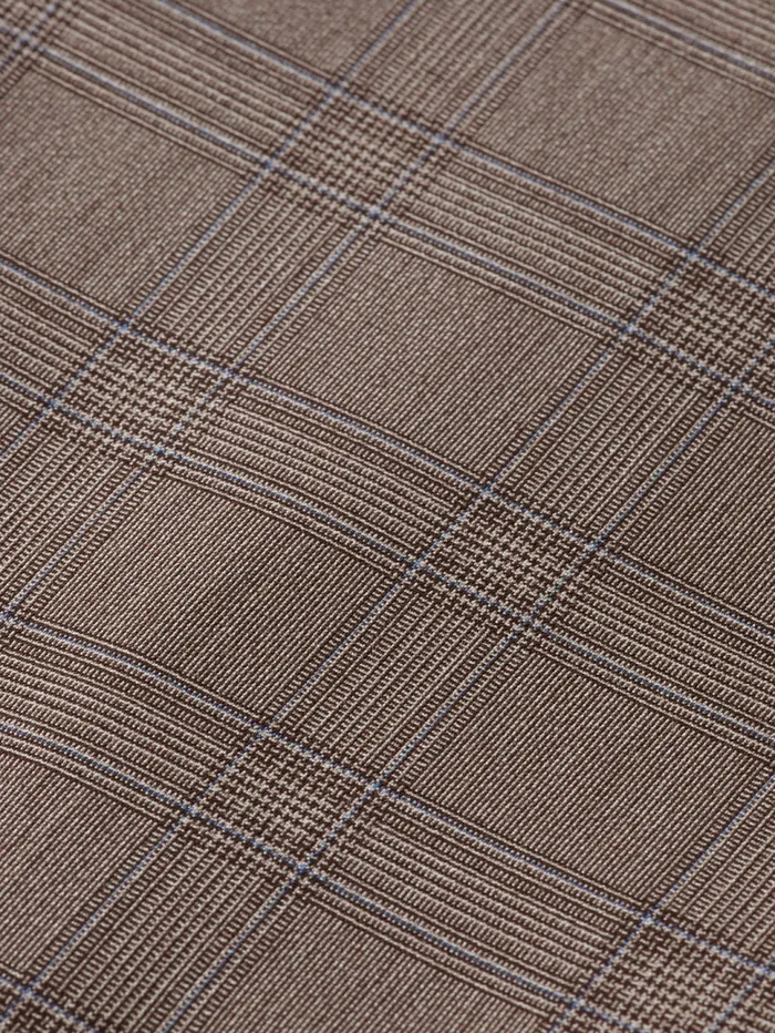 SINGLE BREASTED YARNDYED BLAZER Brown Ecru Check Men Scotch and Soda Blazers and Waistcoats SINGLE BREASTED YARNDYED BLAZER Brown Ecru Check Men Scotch and Soda Blazers and Waistcoats