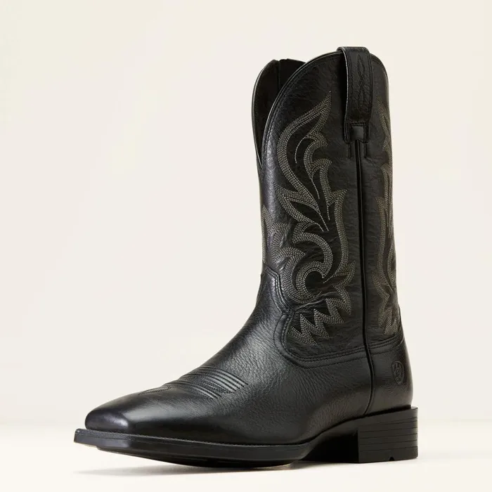 Slim Zip Ultra Western Boot Black Deertan Men Ariat Western Boots
