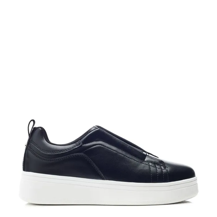 SlipOn Trainers Women Moda In Pelle Adaline Black Porvair