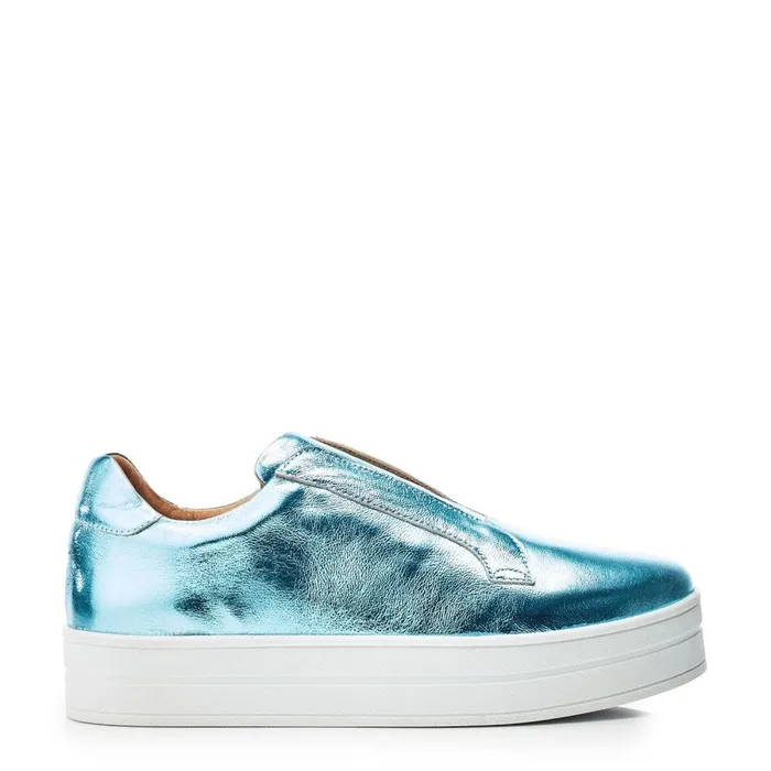 SlipOn Trainers Women Moda In Pelle Bsoleful BBath Turquoise Leather