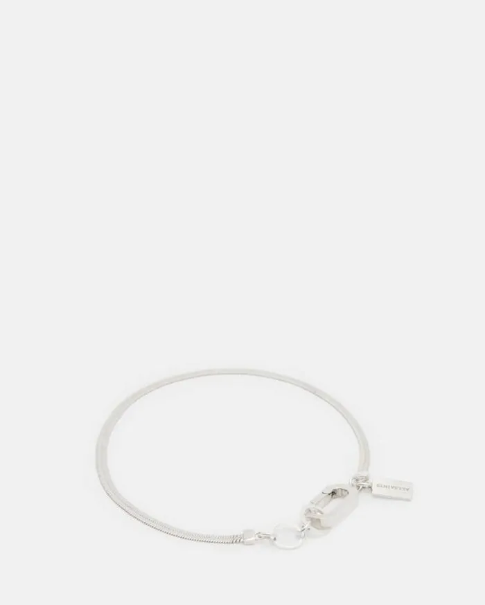 Snake Chain Fine Sterling Silver Bracelet Silver Women AllSaints Jewelry