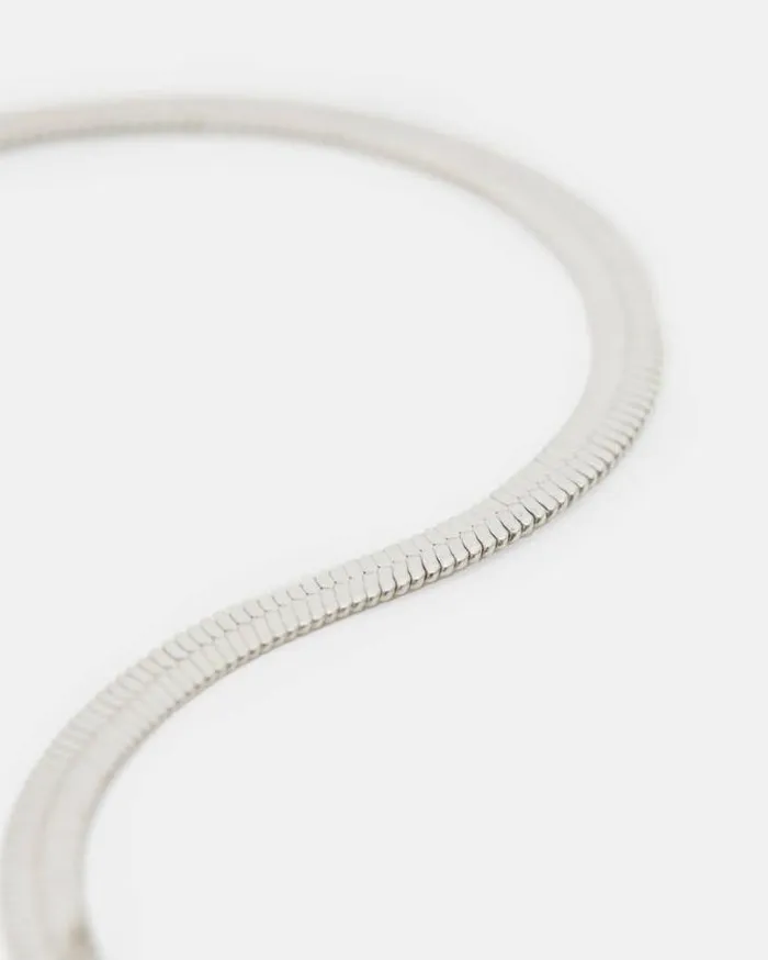 Snake Chain Fine Sterling Silver Bracelet Silver Women AllSaints Jewelry