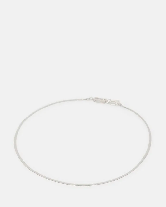 Snake Chain Fine Sterling Silver Necklace Silver Women AllSaints Jewelry