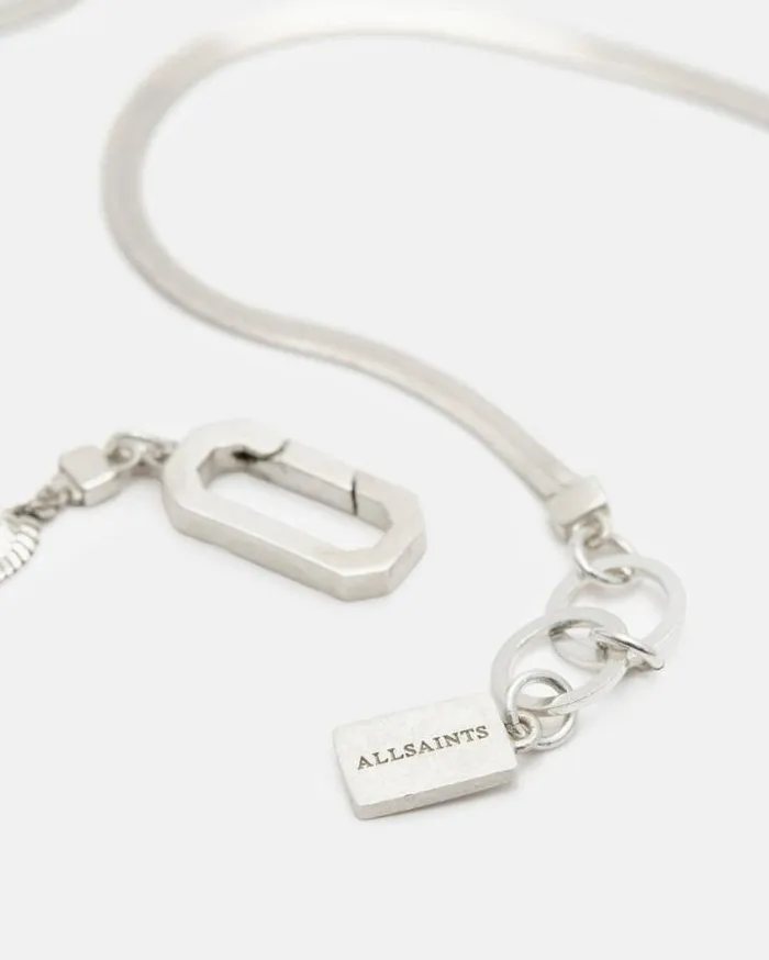 Snake Chain Fine Sterling Silver Necklace Silver Women AllSaints Jewelry