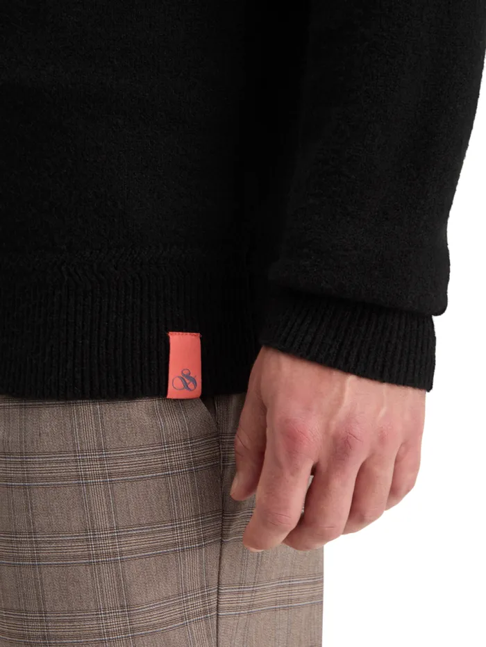 SOFT KNIT REGULAR FIT SWEATER Black Men Scotch and Soda Knitwear